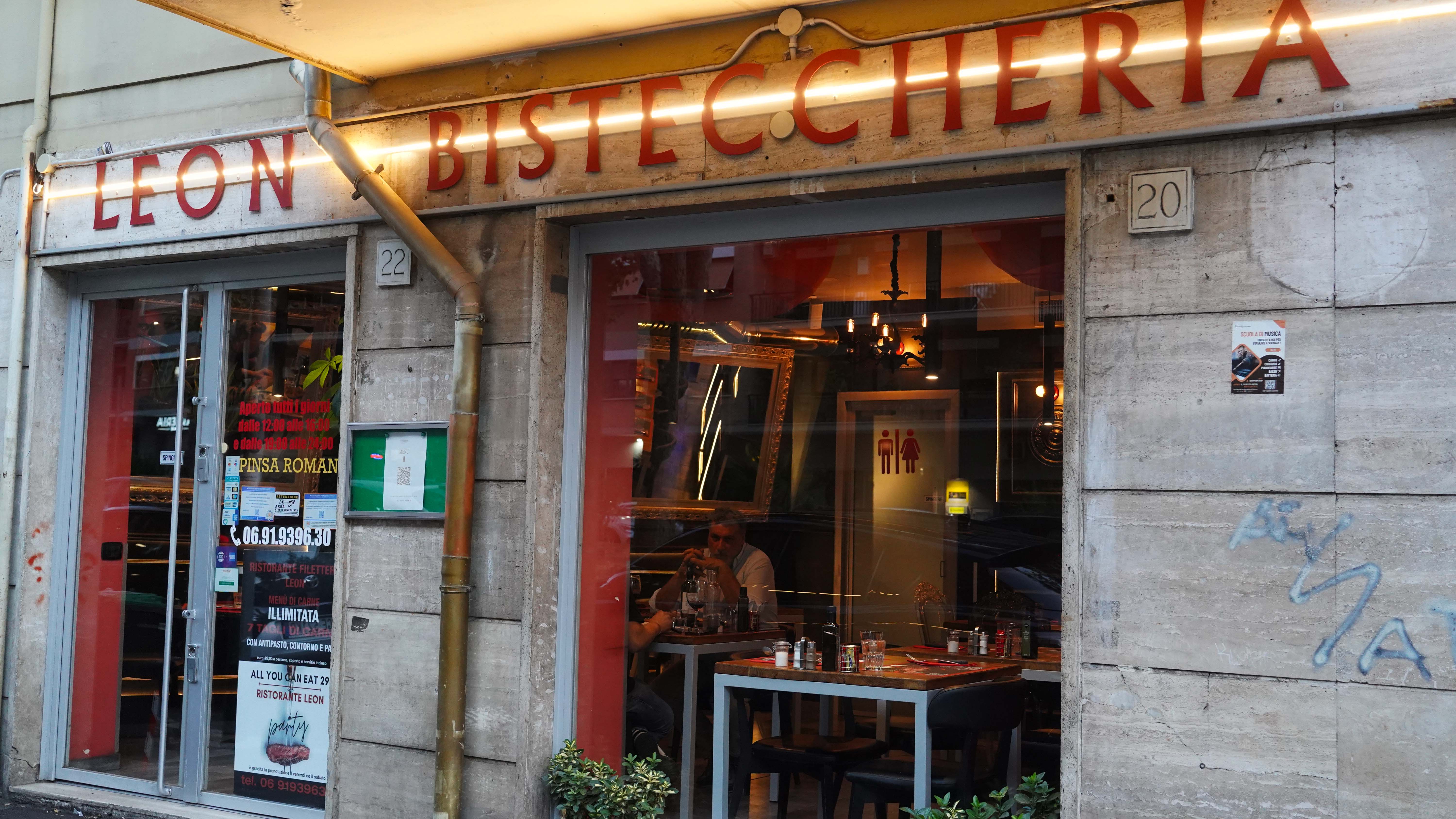 Esterno LEON Bisteccheria Roma